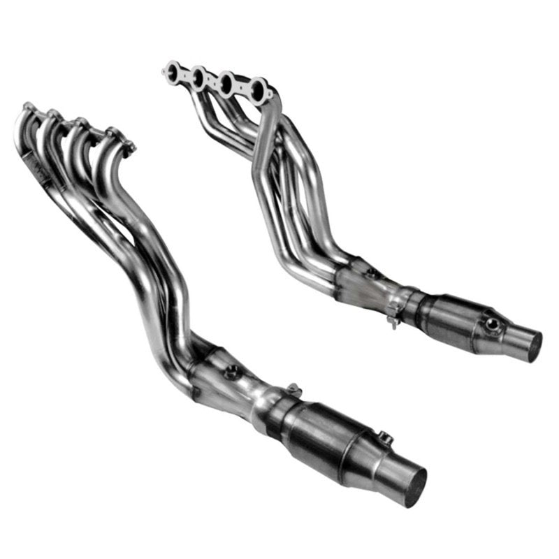 Kooks 1-7/8" or 2" Headers & 3" GREEN OEM Connection Pipes, 2010-2015 Camaro SS & ZL1
