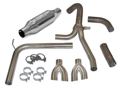 SLP Loudmouth II Exhaust, DUAL/DUAL TIPS, 1998-2002 LS1 Camaro, Formula, Trans Am