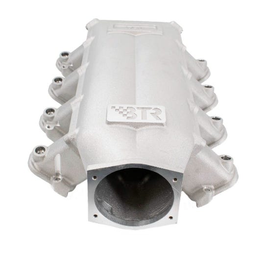 BTR Trinity Series Intake Manifold, Silver Or Black, LS3 Square Port