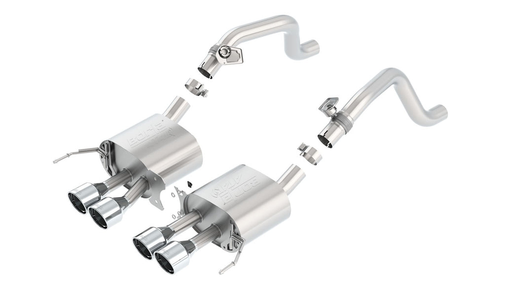 Borla Atak Exhaust, Quad Silver or Black Tips (NO NPP) 2014-2019 Stingray, GS, Z06