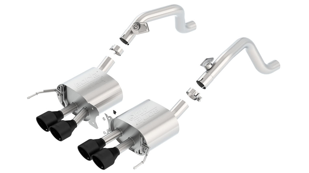 Borla ATAK Exhaust, Quad Silver Tips (NO AFM & NPP) 2014-2019 Stingray, GS, Z06