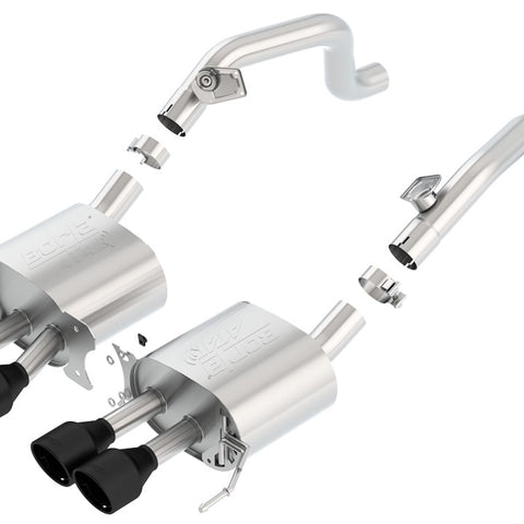 Borla ATAK Exhaust, Quad Silver Tips (NO AFM & NPP) 2014-2019 Stingray, GS, Z06
