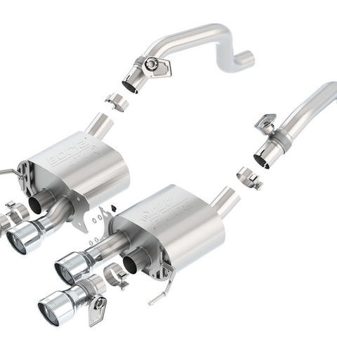 Borla ATAK Exhaust, Quad Silver Tips (w/NPP ) 2014-2019 Stingray, GS, Z06