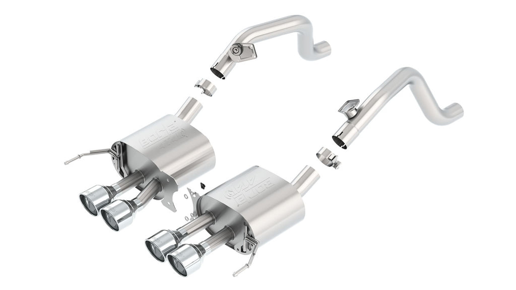 Borla ATAK Exhaust, Quad Silver Tips (NO NPP) 2014-2019 Stingray, GS, Z06