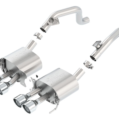 Borla ATAK Exhaust, Quad Silver Tips (NO NPP) 2014-2019 Stingray, GS, Z06