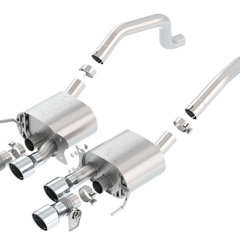 Borla ATAK Exhaust, Quad Silver Tips (NO AFM ) 2014-2019 Stingray, GS, Z06