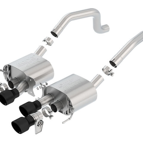 Borla ATAK Exhaust, Quad Black Tips (NO AFM ) 2014-2019 Stingray, GS, Z06