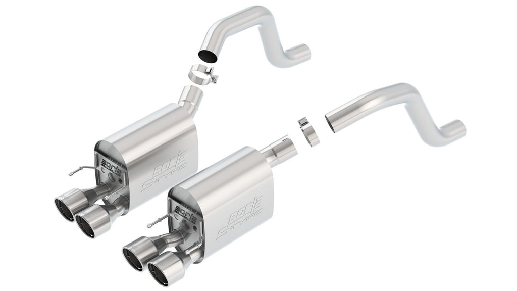 Borla S-Type II Axle-Back Exhaust System, 2009-2013 C6 Corvette, GS, LS3