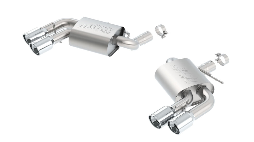 Borla S-Type Axle-Back Quad Tip Exhaust System (w/NPP)  2016-2024 Camaro SS & ZL1