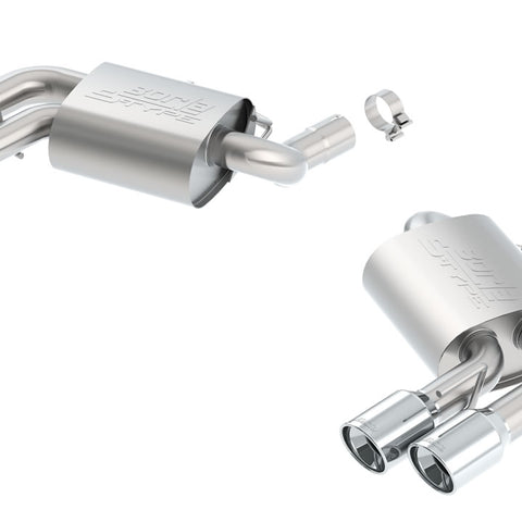 Borla S-Type Axle-Back Quad Tip Exhaust System (w/NPP)  2016-2024 Camaro SS & ZL1