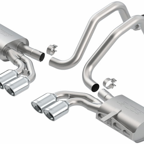 Borla Touring Axle-Back Exhaust System, 1997-2004 Corvette & Z06