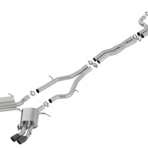 Borla S-Type Exhaust, Black Tips, 2016-2019 Cadillac CTS-V Sedan