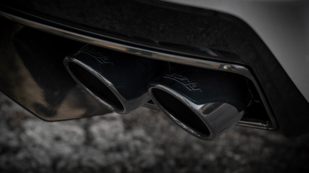Borla S-Type Exhaust, Quad Silver, Black or Carbon Fiber Tips (No NPP) 2020-2024 C8 Stingray