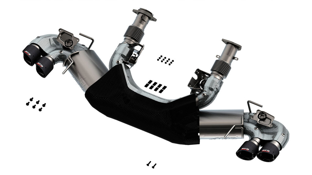 Borla Atak Exhaust, Quad Silver, Black or Carbon Fiber Tips (w/ NPP) 2020-2024 C8 Stingray