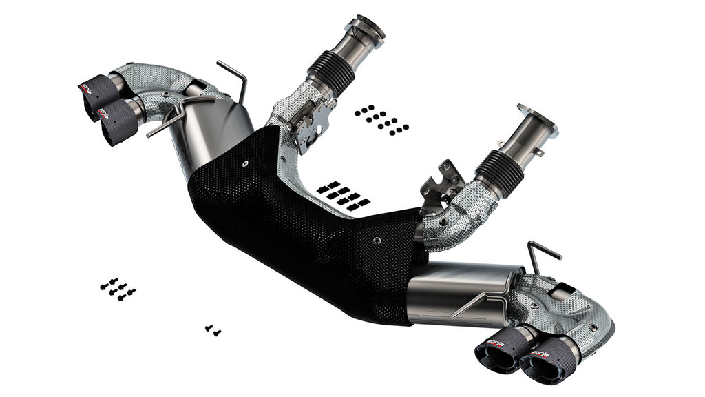 Borla S-Type Exhaust, Quad Silver, Black or Carbon Fiber Tips (No NPP) 2020-2024 C8 Stingray
