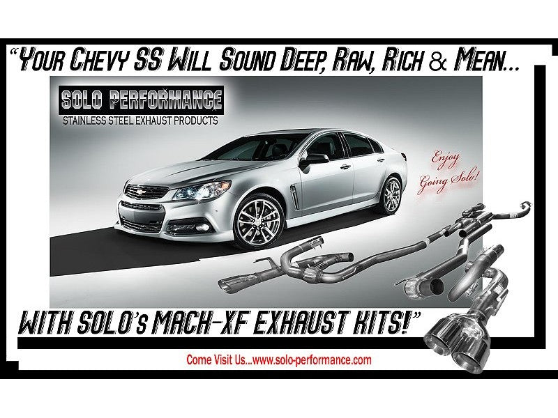 Solo Performance Mach Balanced-XF Exhaust Kit, Standard Tips, 2014-2017 Chevy SS