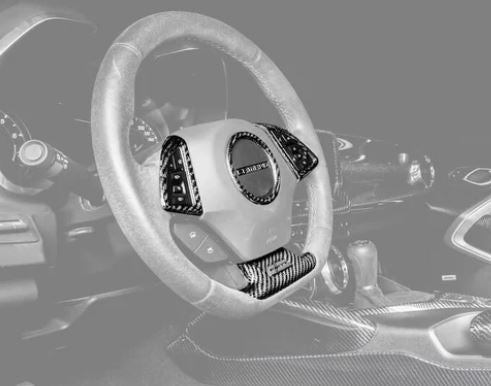 2016-2019 Camaro Carbon Fiber LG364 Steering Wheel Trim Covers