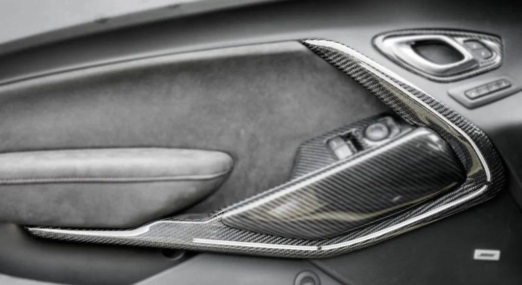 2016-2019 Camaro Carbon Fiber LG455 Door Trim Bezel Covers