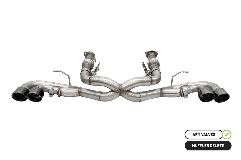 Corsa Variable Sound Control Exhaust, Quad Silver, Black or Carbon Fiber Tips (No NPP) 2020-2024 C8 Stingray