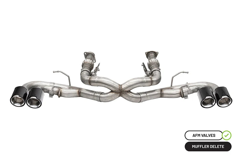 Corsa Variable Sound Control Exhaust, Quad Silver, Black or Carbon Fiber Tips (No NPP) 2020-2024 C8 Stingray