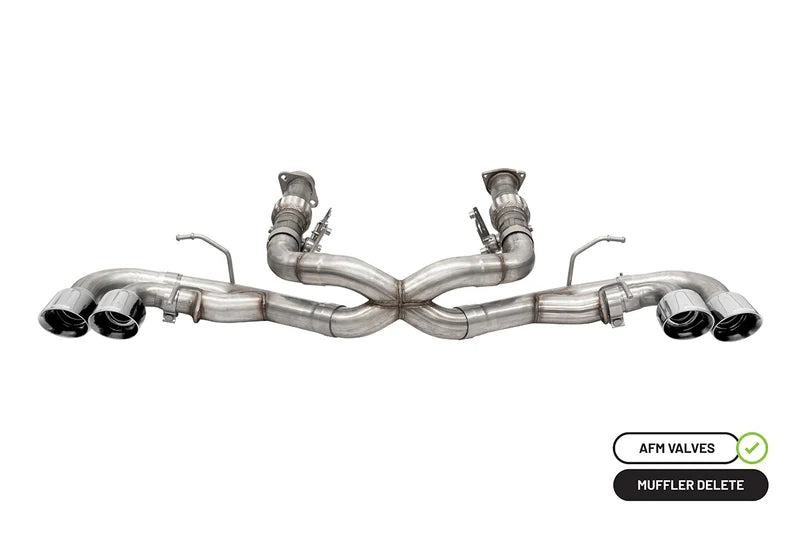 Corsa Variable Sound Control Exhaust, Quad Silver, Black or Carbon Fiber Tips (No NPP) 2020-2024 C8 Stingray