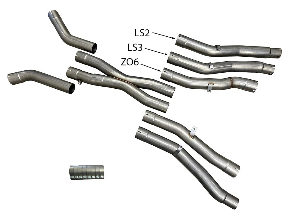 Speed Engineering 1-7/8" or 2" Headers & 3" Competition X-Pipe, 2005-2013 C6 Corvette LS2 LS3 LS7