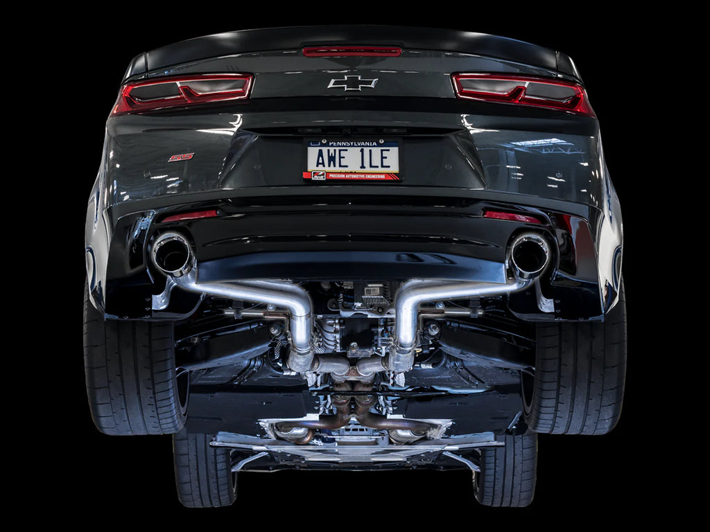 AWE Tuning Track Edition Exhaust System, Dual Silver or Black Tips, 2016-2024 Camaro SS & ZL1