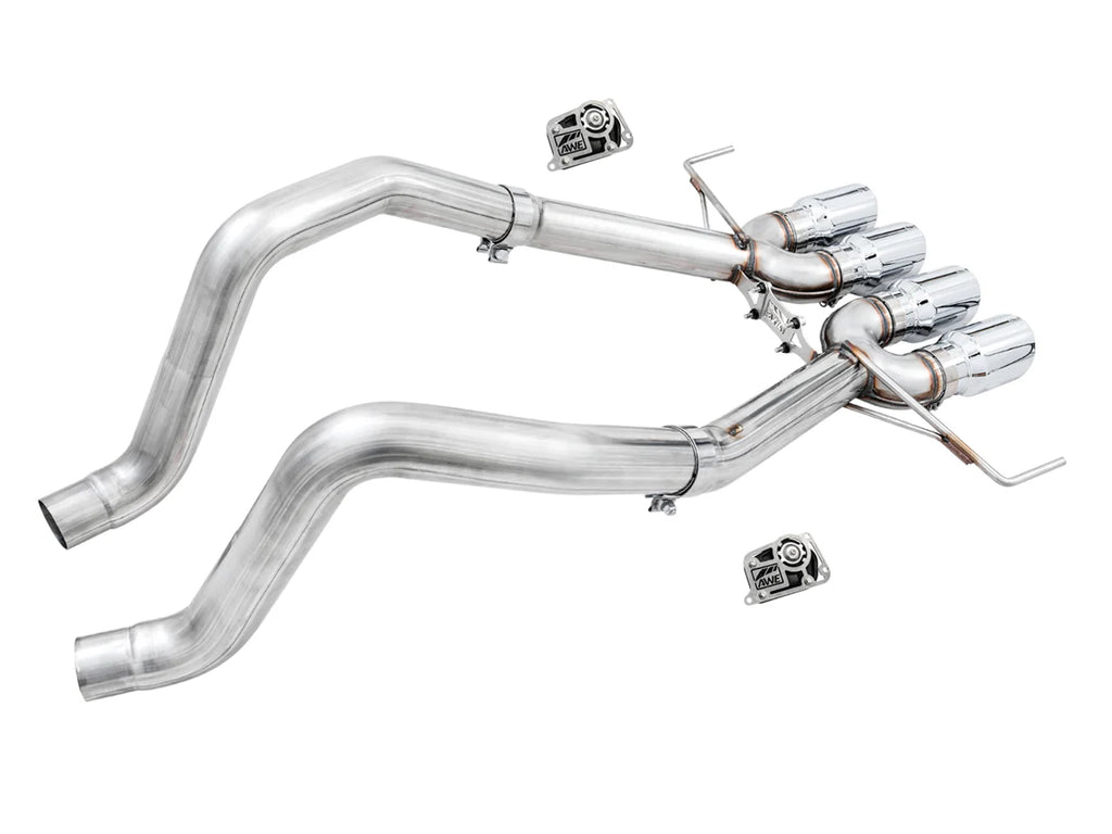 AWE Tuning Track Edition Exhaust System, Quad Silver or Black Tips, 2014-2019 Stingray, GS, Z06