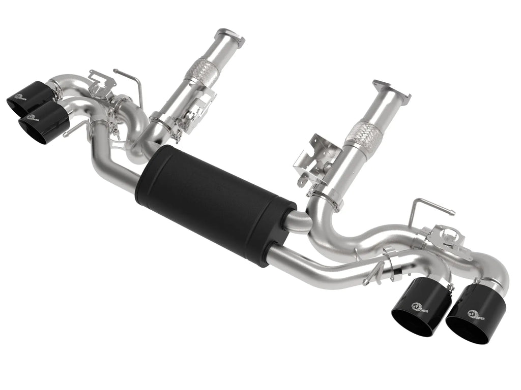 AFE MACH Force-Xp 304 Stainless Steel Cat-Back Exhaust w/ Muffler Black (w/ NPP) 2020-2024 C8 Stingray