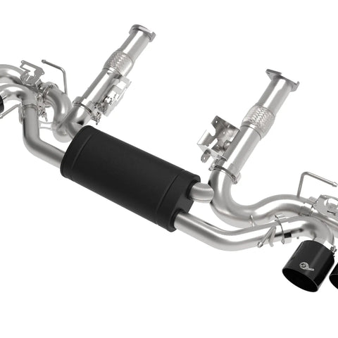 AFE MACH Force-Xp 304 Stainless Steel Cat-Back Exhaust w/ Muffler Black (w/ NPP) 2020-2024 C8 Stingray