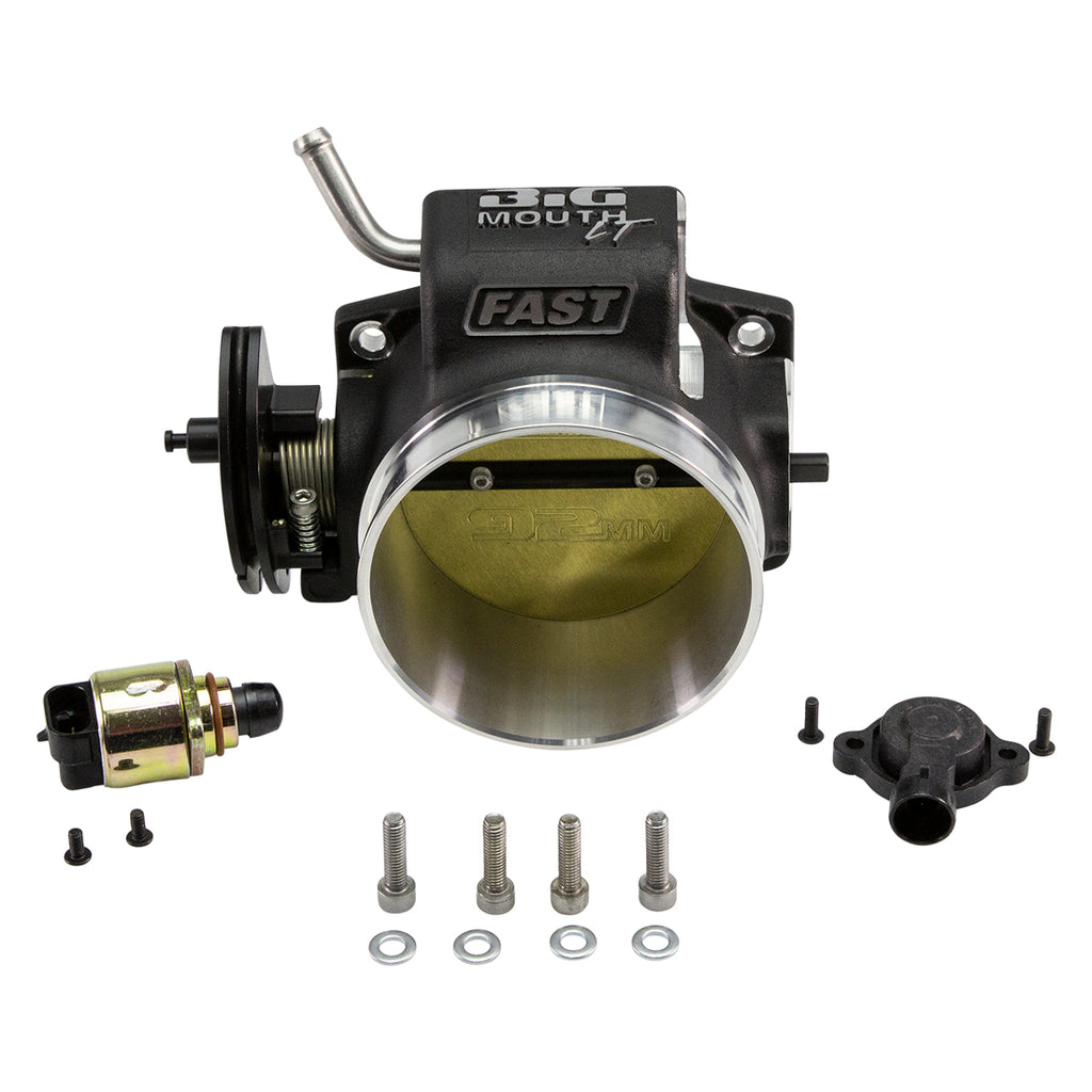 FAST Big Mouth LT 92mm Throttle Body, Black, Cable Driven