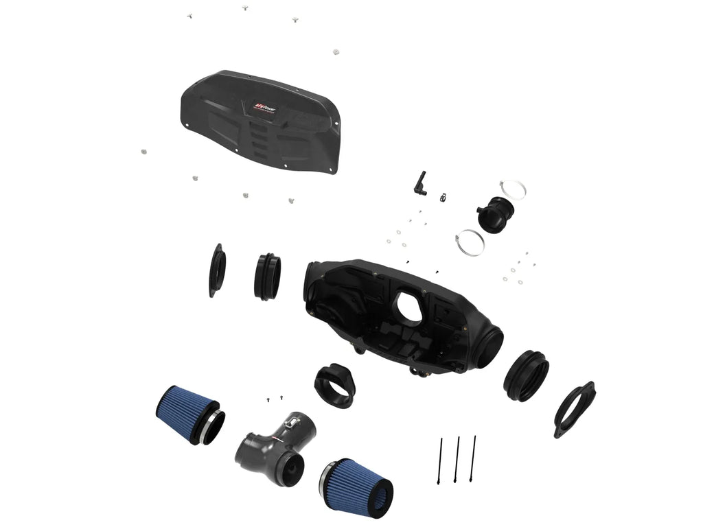AFE Black Series Carbon Fiber Cold Air Intake System w/Pro 5R Filters, C8 Stingray Coupe & HTC, E-Ray