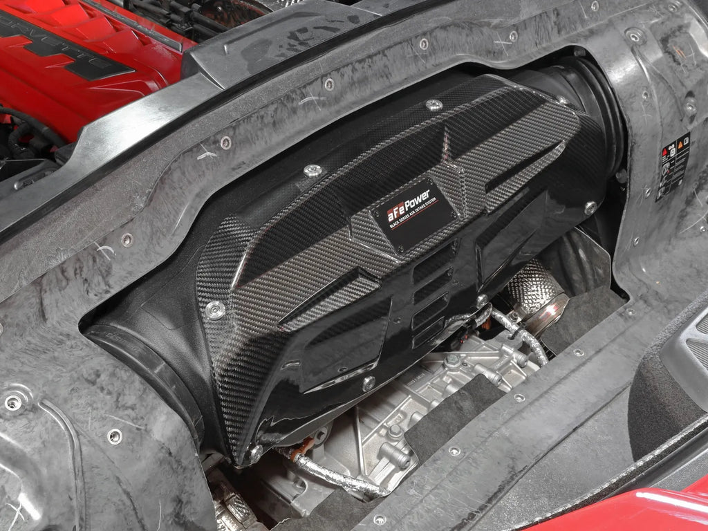 AFE Black Series Carbon Fiber Cold Air Intake System w/Pro 5R Filters, C8 Stingray Coupe & HTC, E-Ray