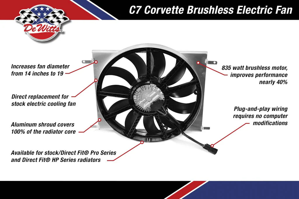 DeWitts HP-Series Radiator, 2014-2019 C7 Stingray & Z06