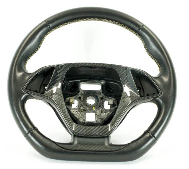 C7 Corvette Carbon Fiber LG462 Steering Wheel Center Trim Bezel