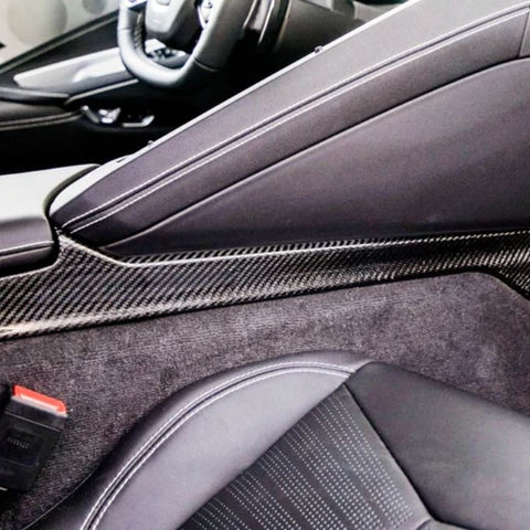 C8 Corvette Carbon Fiber LG566 Center Console Lower Side Panels