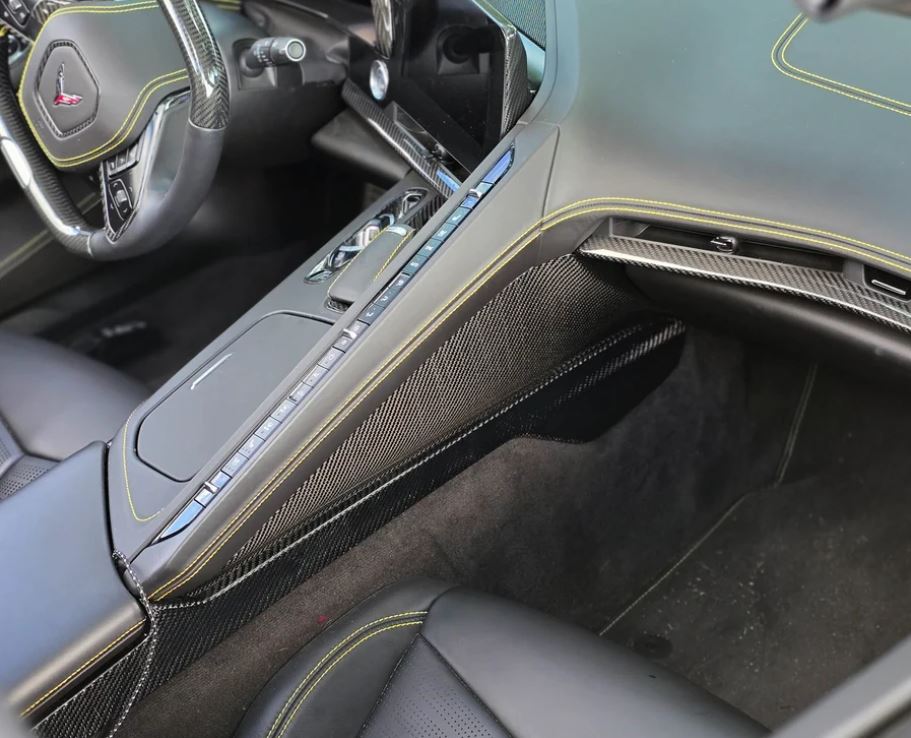 C8 Corvette Carbon Fiber LG606 Center Console Upper Side Panels