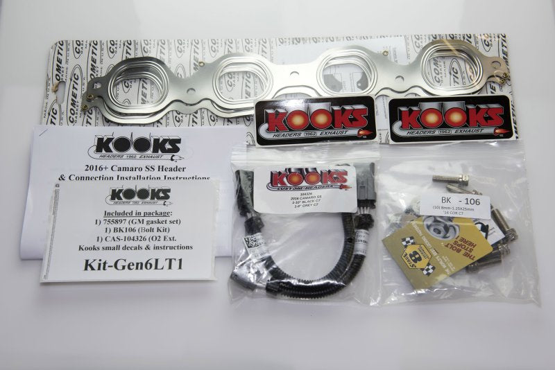 Kooks 1-7/8" or 2" Headers & 3" Competition Connection Pipes, 2016-2024 Camaro SS & ZL1