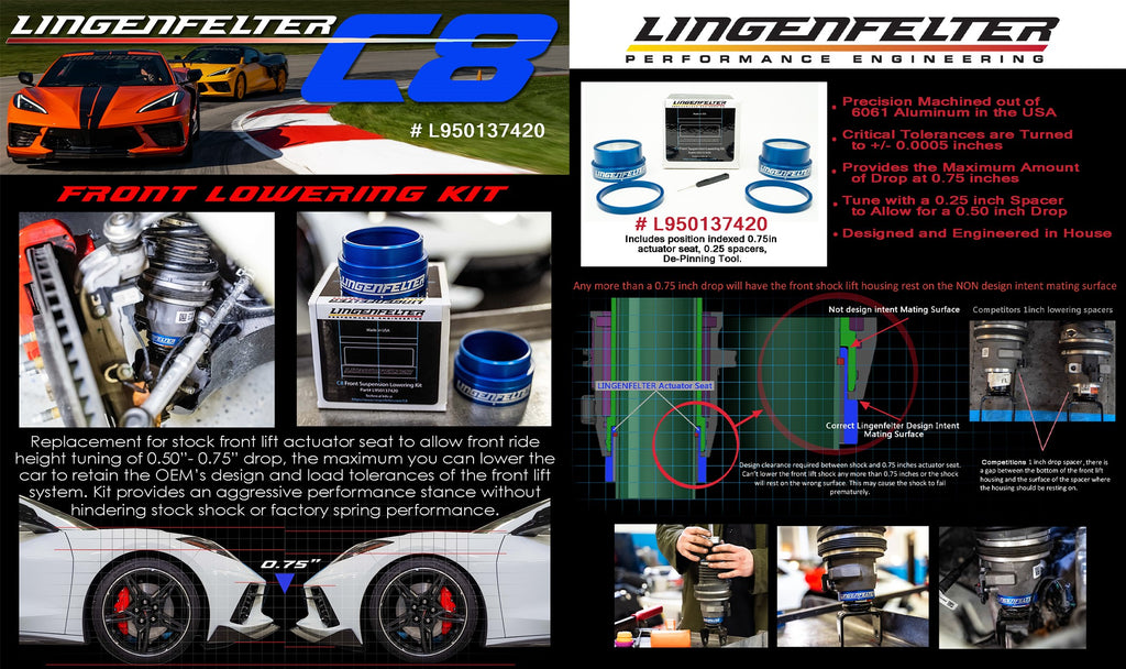 Lingenfelter C8 Corvette Front Suspension Lowering Kit