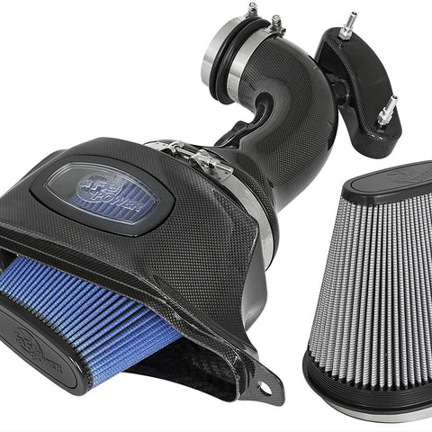 AFE Black Series Momentum Carbon Fiber Cold Air Intake System w/Dual Filter Media, 2014-2019 Corvette Stingray & GS