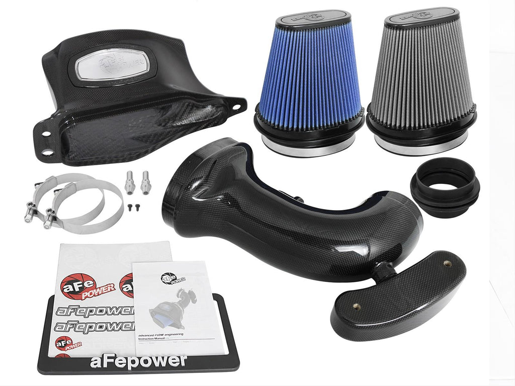AFE Black Series Momentum Carbon Fiber Cold Air Intake System w/Dual Filter Media, 2014-2019 Corvette Stingray & GS
