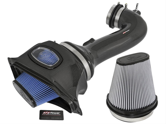 AFE Black Series Momentum Carbon Fiber Cold Air Intake System w/Dual Filter Media, 2015-2019 Corvette Z06