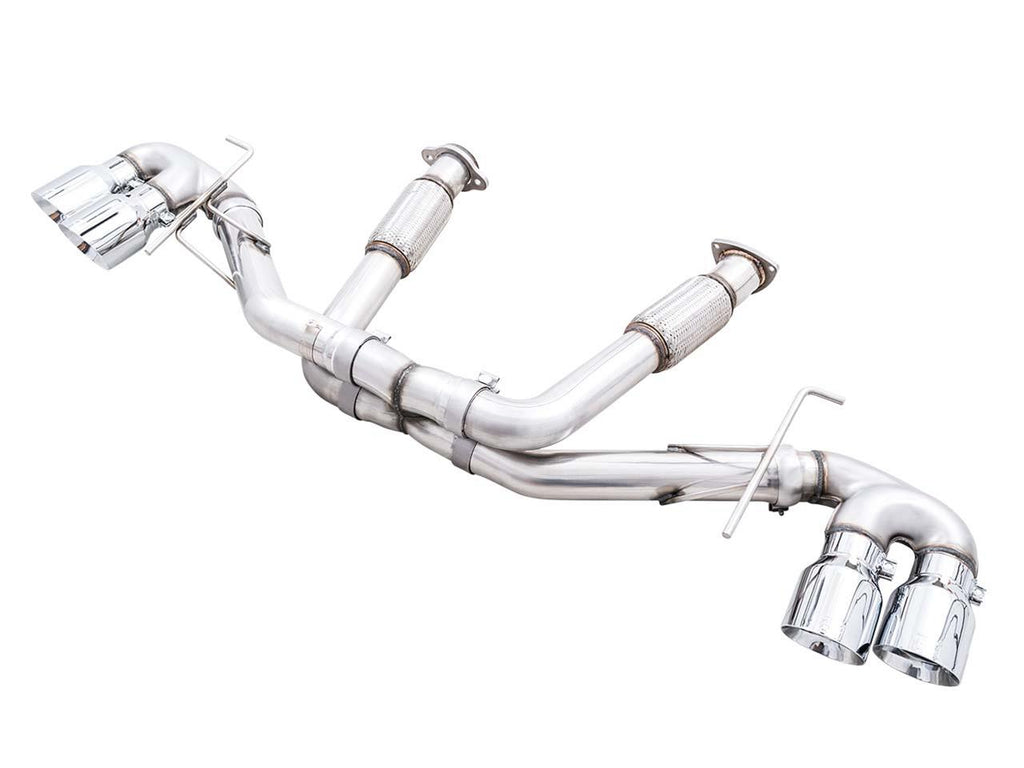 AWE Track Edition Exhaust for C8 Corvette - Quad Chrome Silver or Black Tips (w/ NPP, wo/NPP) 2020-2024 C8 Stingray
