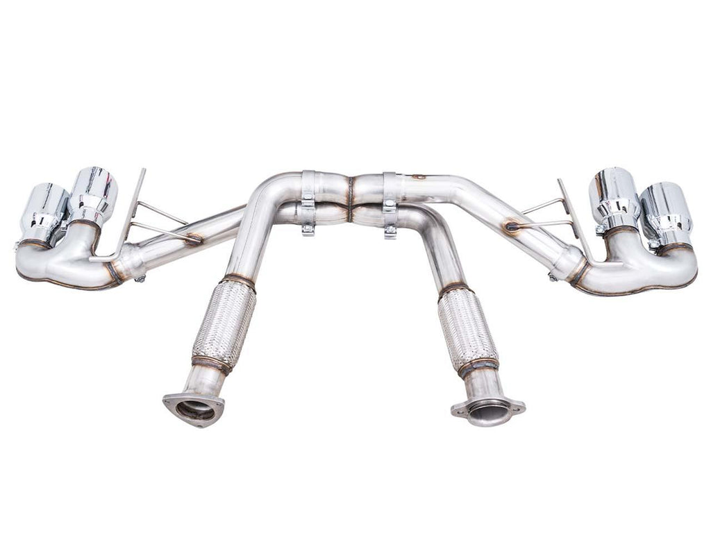 AWE Track Edition Exhaust for C8 Corvette - Quad Chrome Silver or Black Tips (w/ NPP, wo/NPP) 2020-2024 C8 Stingray