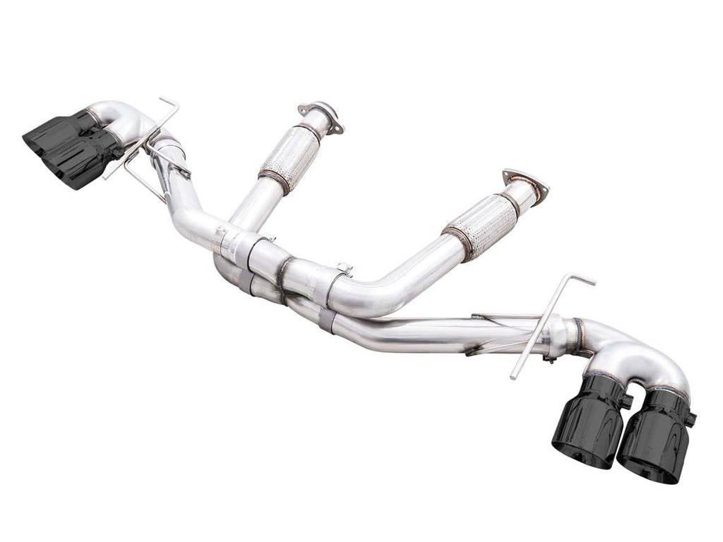 AWE Track Edition Exhaust for C8 Corvette - Quad Chrome Silver or Black Tips (w/ NPP, wo/NPP) 2020-2024 C8 Stingray