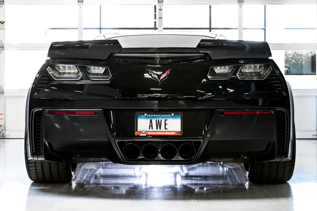 AWE Tuning Track Edition Exhaust System, Quad Silver or Black Tips, 2014-2019 Stingray, GS, Z06