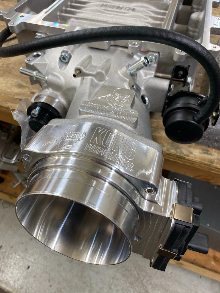 Kong Performance 120mm Billet Throttle Body, LS-Applications (Black Or Silver)